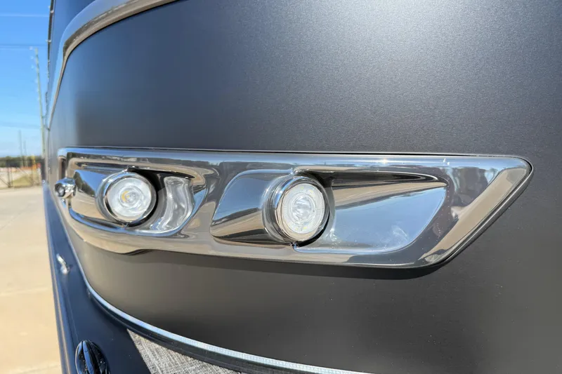 Slide: The Image of 2026 Avalon Catalina Quad Lounger Windshield, sleek design with chrome accents. - 19