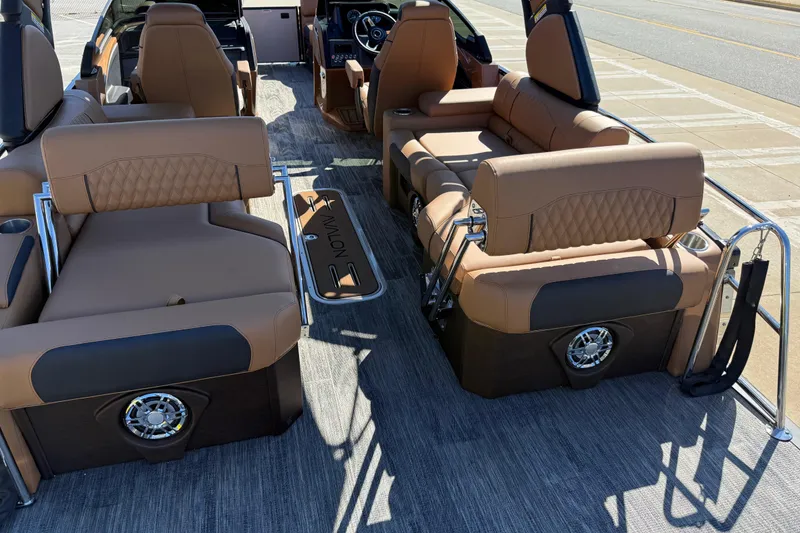 Slide: The Image of Luxurious interior of 2026 Avalon Catalina Quad Lounger Windshield with plush seating and modern design. - 58