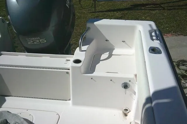 Slide: The Image of 2004 Grady-White Fisherman 209 boat with Yamaha 225 engine, rear deck view. - 12