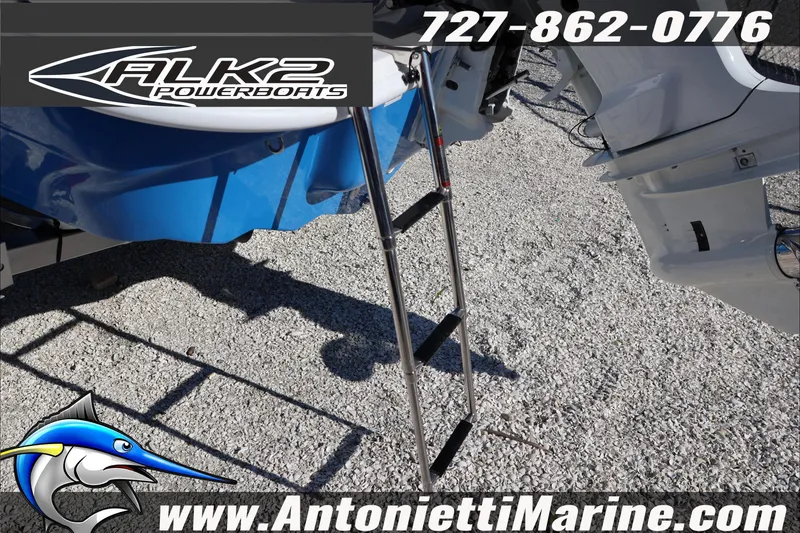 Slide: The Image of 2026 ALK2 Powerboats 22 CRS with ladder, displayed at Antonietti Marine. - 8