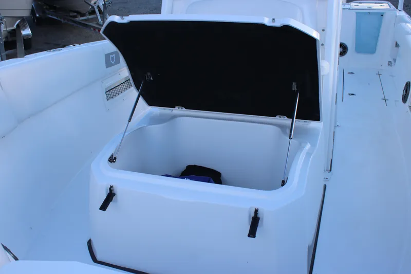 Slide: The Image of Open storage compartment on 2026 Sea Fox 268 Commander boat. - 6