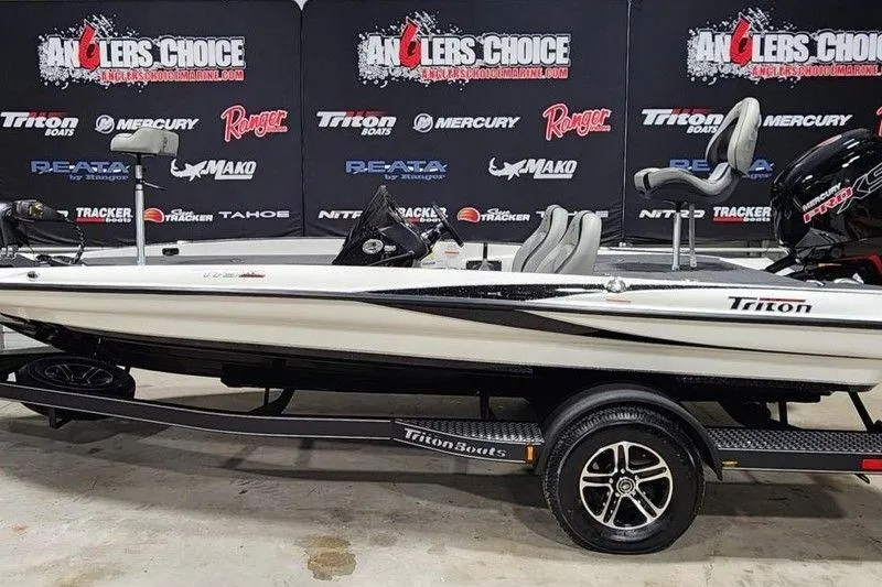 The Image of 2026 Triton 179 TrX boat displayed at Anglers Choice event. - 0