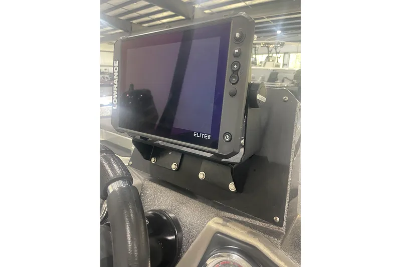 Slide: The Image of Lowrance Elite fishfinder on 2019 Ranger Z185 boat dashboard. - 5