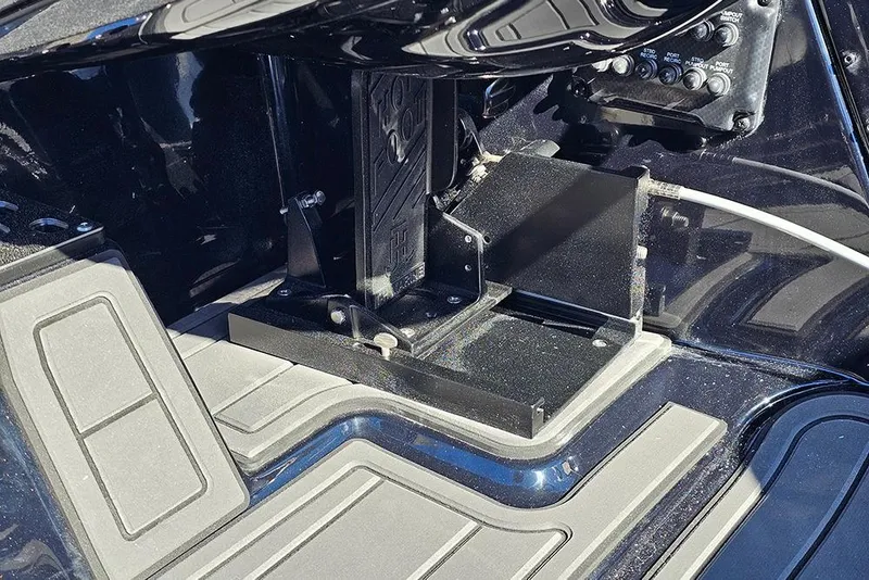 Slide: The Image of Interior view of 2026 Phoenix 920 Elite X boat, showcasing control panel and seating area. - 20