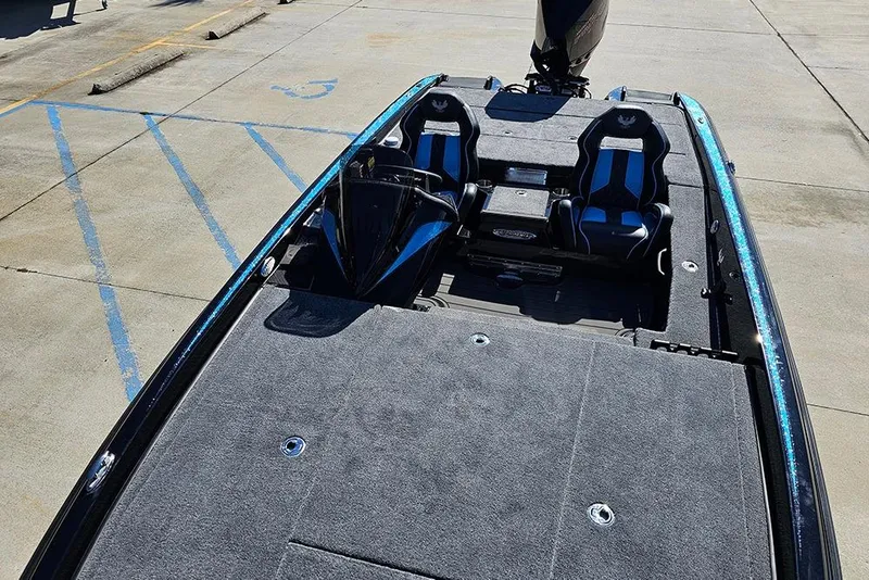 Slide: The Image of 2026 Phoenix 920 Elite X boat with dual seats and spacious deck. - 28