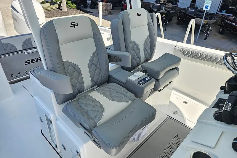 Slide: The Image of Luxury seating on 2026 Sea Pro 322 Offshore boat, featuring ergonomic design and premium materials. - 25