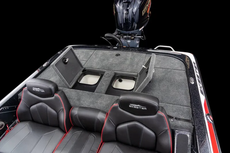 Slide: The Image of Manufacturer Provided Image: 2022 Skeeter ZX 200 boat interior with storage compartments and seating. - 11