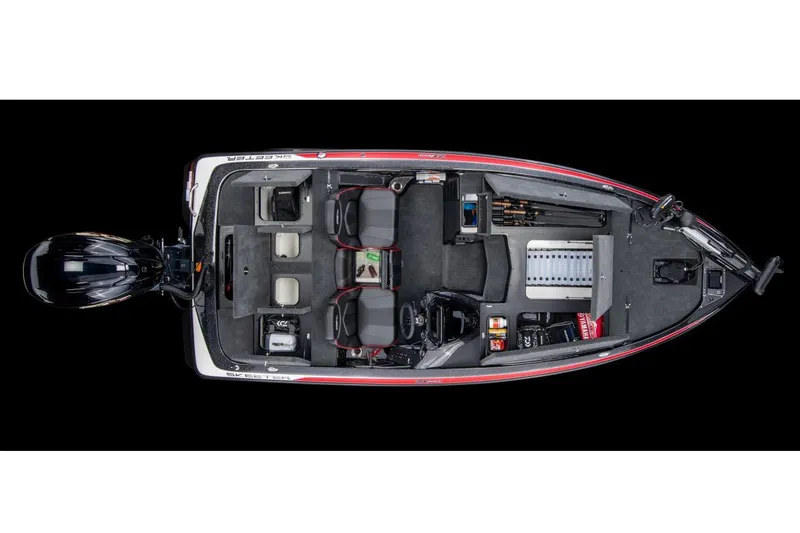 Slide: The Image of Manufacturer Provided Image: Top view of 2022 Skeeter ZX 200 fishing boat with detailed interior layout. - 14