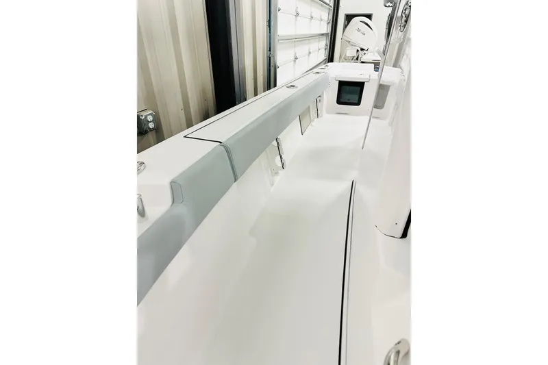 Slide: The Image of 2026 Sportsman Masters 247OE Bay Boat interior, showcasing sleek design and modern features. - 12