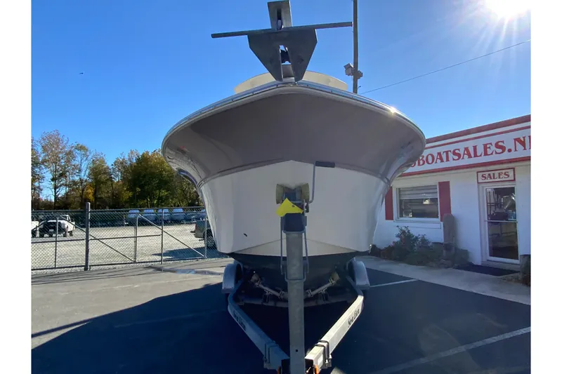 Slide: The Image of 2011 Sea Fox 256 Center Console boat on trailer at sales lot. - 4