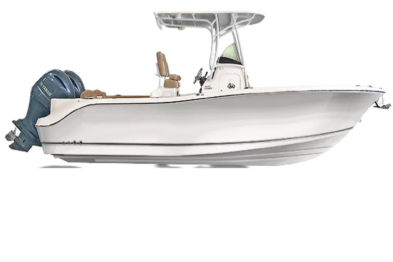Slide: The Image of 2026 NauticStar 252 Legacy boat with Yamaha outboard motor, side view. - 0