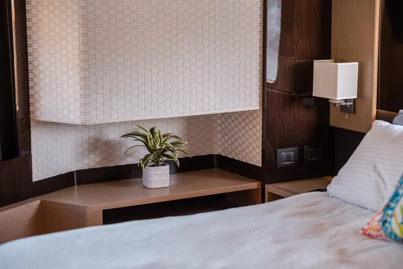 Slide: The Image of Luxurious interior of 2020 Absolute NAVETTA 48 yacht with elegant seating and modern design. - 38