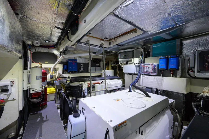 Slide: The Image of Luxurious bathroom in 2020 Absolute NAVETTA 48 yacht with modern shower and sleek design. - 47