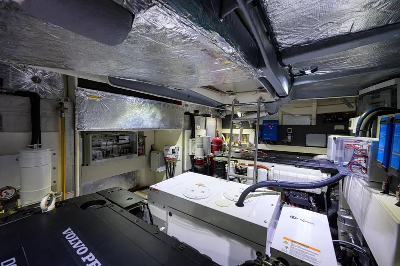 Slide: The Image of Modern bathroom interior on Absolute NAVETTA 48 yacht, 2020 model. - 48