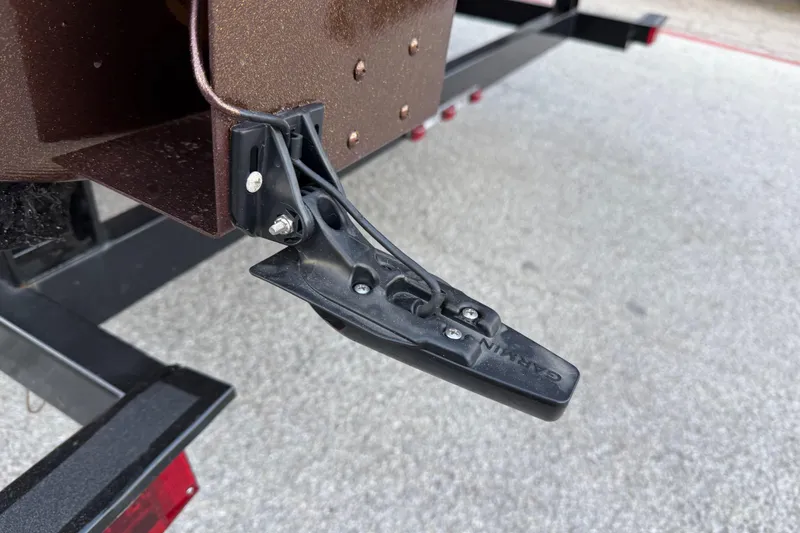 Slide: The Image of Close-up of a 2020 Bennington 21SF boat propeller on a trailer. - 66