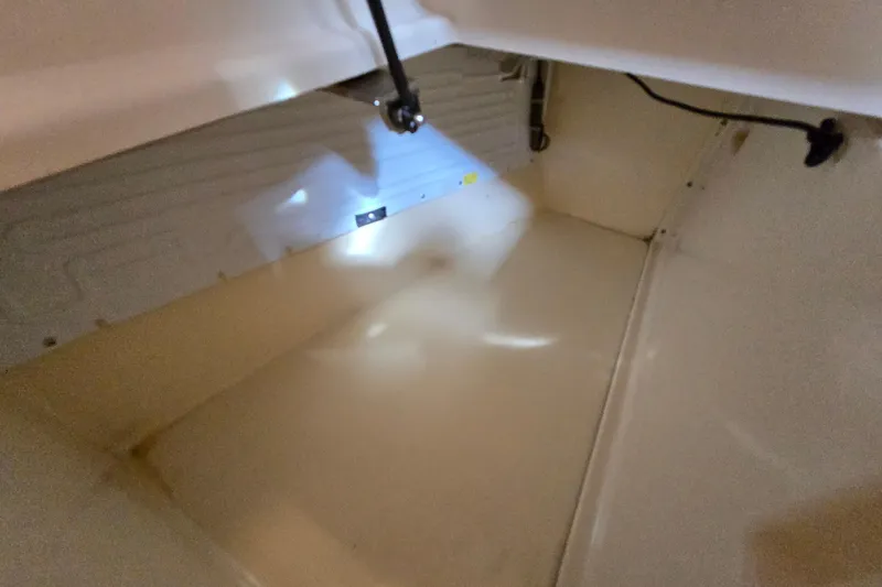 Slide: The Image of Empty storage compartment inside a 2001 Island Packet 420 sailboat. - 35