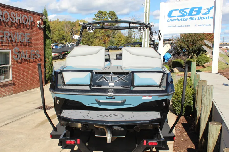 Slide: The Image of 2024 ATX Surf Boats 22 Type-S displayed at Charlotte Ski Boats dealership. - 4