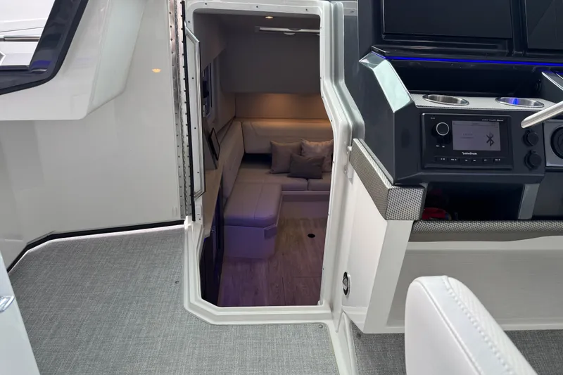 Slide: The Image of 2023 Formula 400 Super Sport Crossover interior with modern cockpit and cozy cabin. - 49