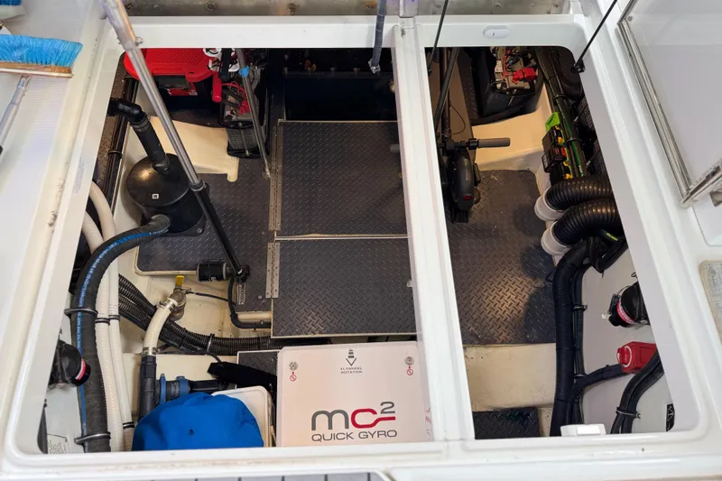 Slide: The Image of Engine room of 2023 Formula 400 Super Sport Crossover with MC² Quick Gyro stabilizer. - 73