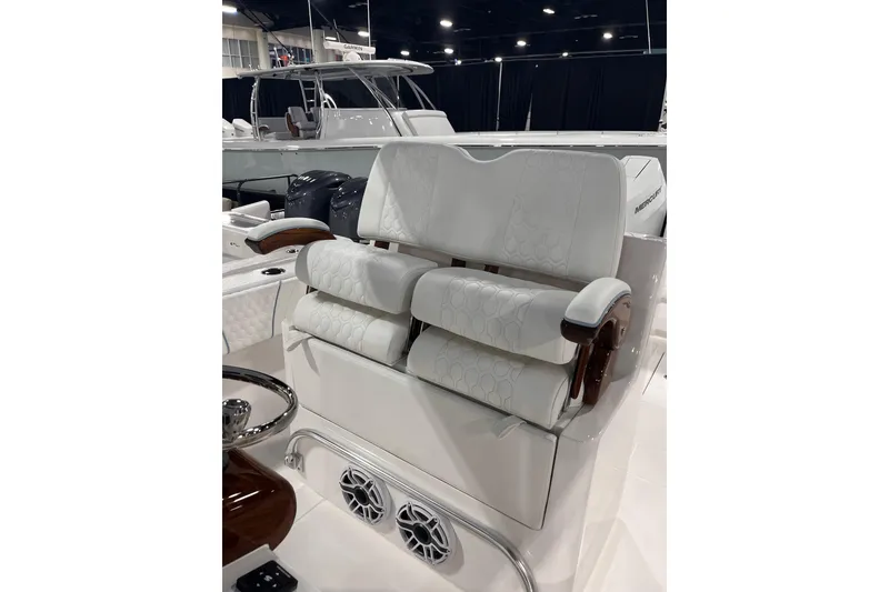Slide: The Image of 2026 Contender 35 ST boat interior with luxurious seating and modern design. - 3