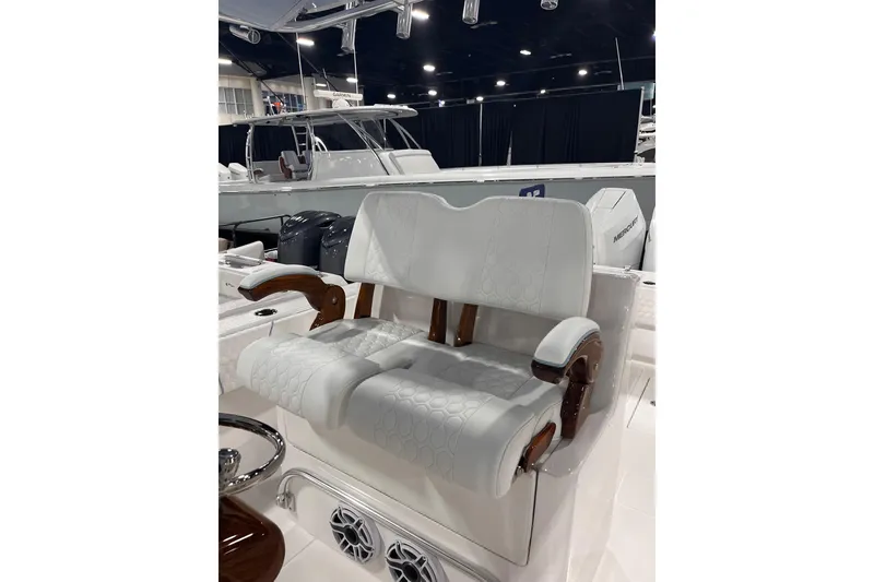 Slide: The Image of Luxury seating on 2026 Contender 35 ST boat, featuring elegant design and comfort. - 4
