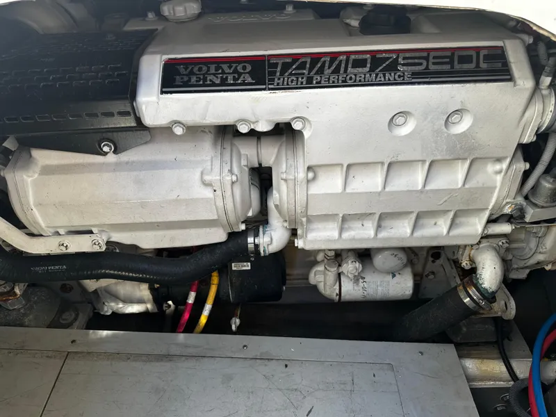 Slide: The Image of Volvo Penta engine in 2006 Chris-Craft 43 Roamer, high-performance marine motor. - 20