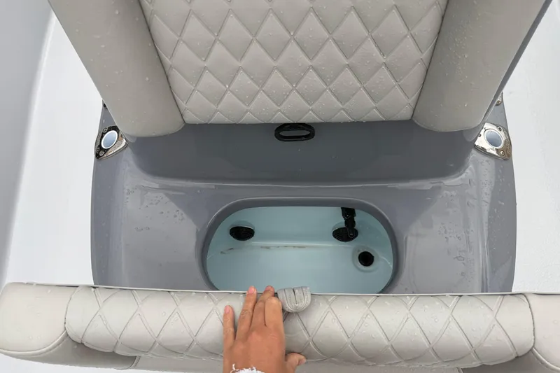 Slide: The Image of 2026 Blazer Bay 2220 Fisherman boat seat with storage compartment. - 17