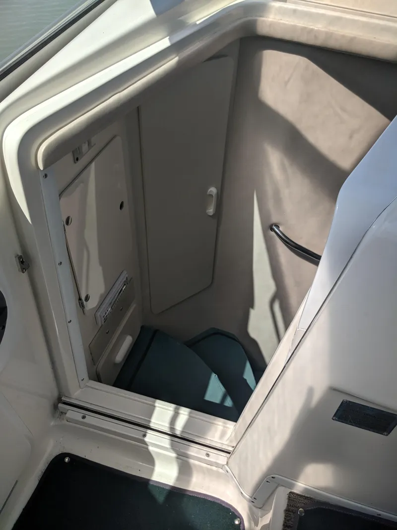 Slide: The Image of Interior cabin entrance of a 1996 Sea Ray 290 Sundancer boat. - 7