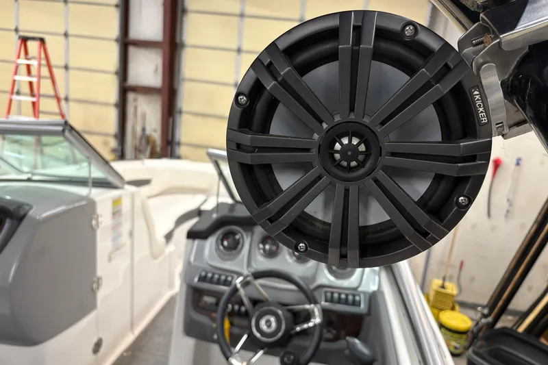 Slide: The Image of Speaker detail in 2015 Chaparral 244 Sunesta boat interior. - 16
