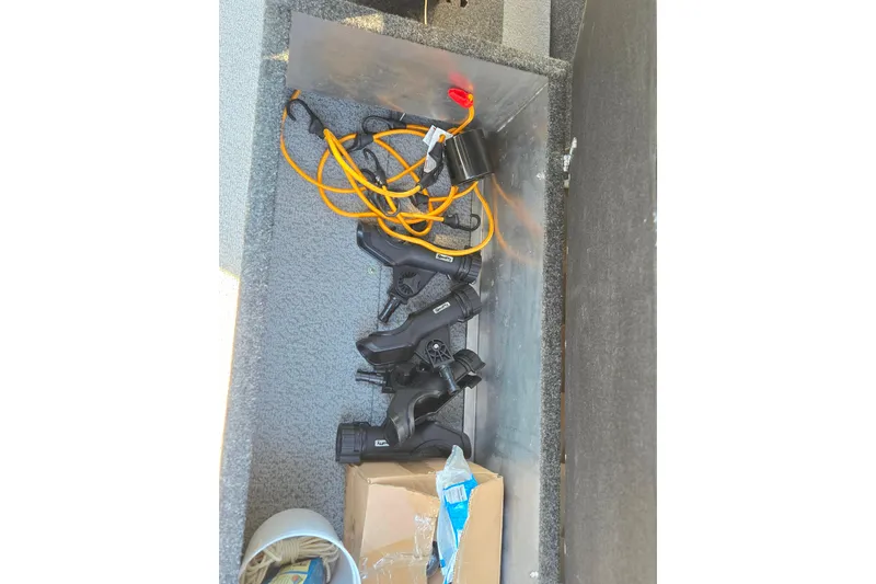 Slide: The Image of Storage compartment in 2011 Thunderjet ALEXIS CLASSIC boat with cables and equipment. - 7