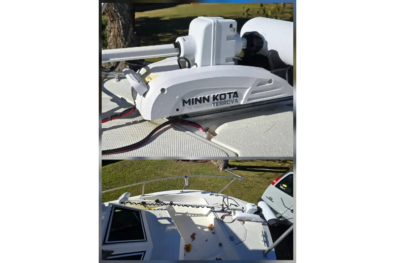 Slide: The Image of 1990 Hydra-Sports 2500WA boat with Minn Kota Terrova trolling motor on deck. - 16