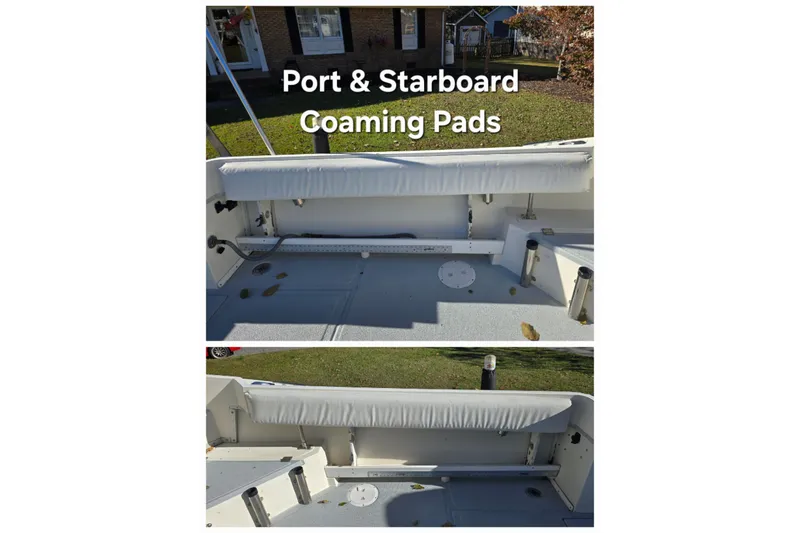 Slide: The Image of 1990 Hydra-Sports 2500WA boat with port and starboard coaming pads. - 25