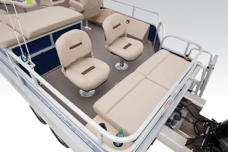 Slide: The Image of Throttle control of 2017 Sun Tracker Fishin' Barge 22 XP3 pontoon boat. - 6