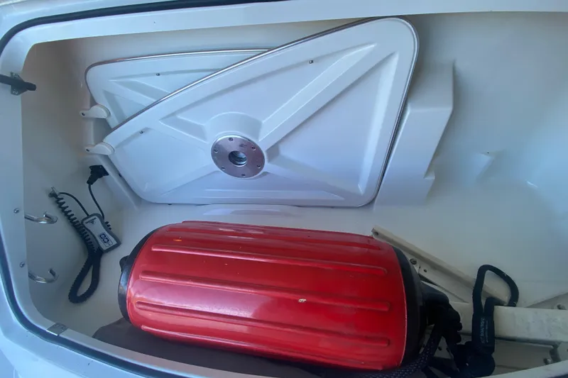 Slide: The Image of 2005 Formula 40 Performance Cruiser helm with wood accents and modern instrumentation. - 19