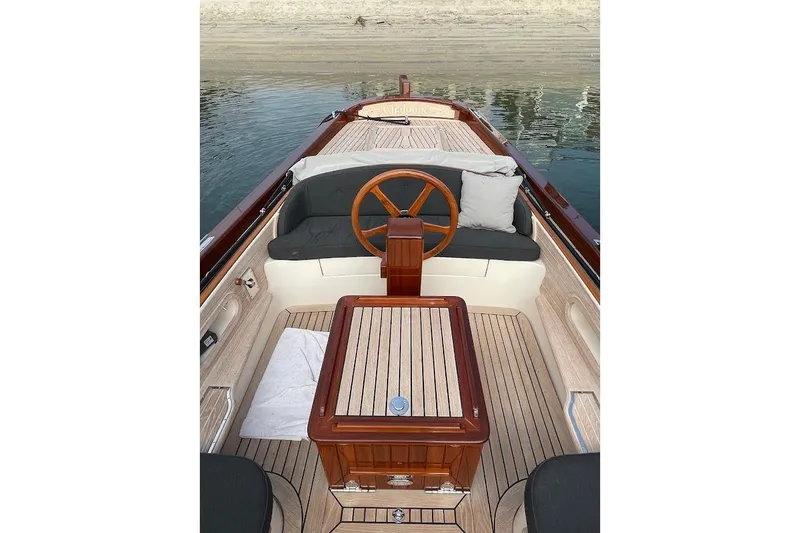 Slide: The Image of Elegant 2001 Wajer Captain's Launch 7m with wooden deck and classic steering wheel. - 15