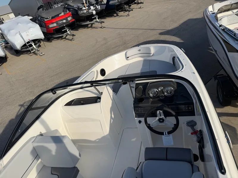Slide: The Image of Interior view of the 2026 Bayliner VR4 Bowrider OB boat. - 7