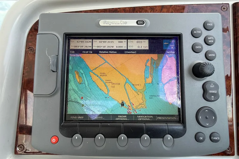 Slide: The Image of Navigation system on a 2005 Formula 37 Performance Cruiser displaying a nautical chart. - 18