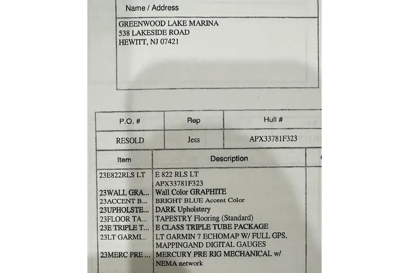 Slide: The Image of Order form for Qwest RLS 822, 2023 model, featuring various specifications and options. - 5