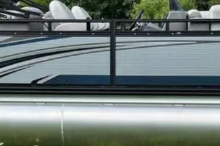 The Image of 2023 Qwest RLS 822 pontoon boat with sleek design and modern seating. - 0