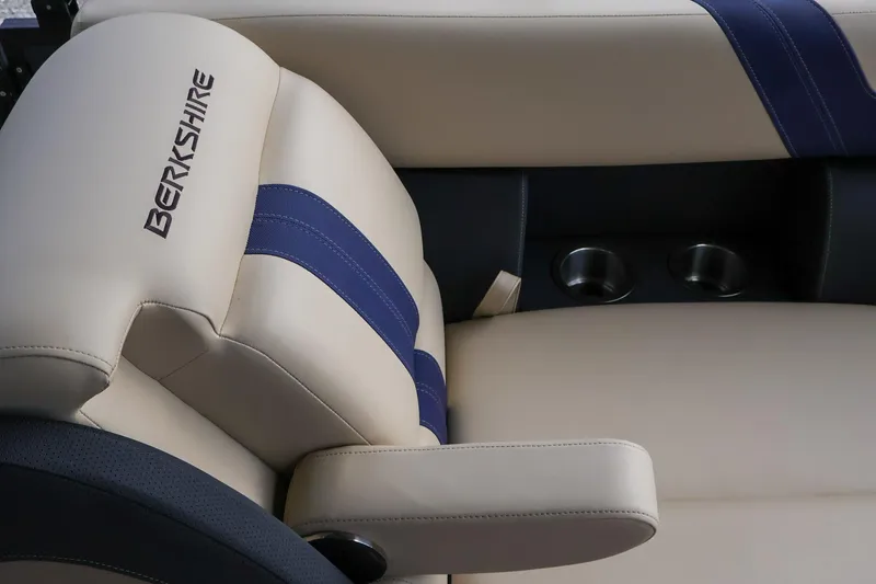 Slide: The Image of Luxurious seating in 2024 Berkshire 24UL CTS boat with cup holders and armrest. - 11