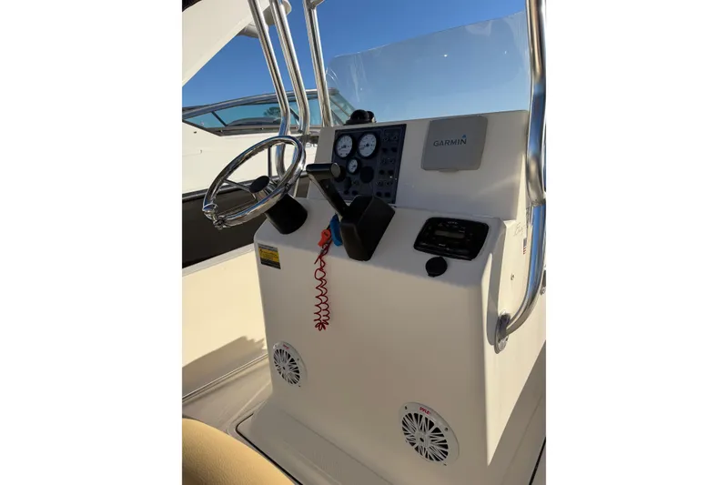 Slide: The Image of 2016 Pioneer 175 Bay Sport boat console with Garmin navigation system. - 11