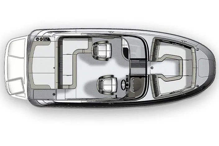 Slide: The Image of Manufacturer Provided Image: Top view of 2016 Sea Ray 220 Sundeck boat layout. - 23