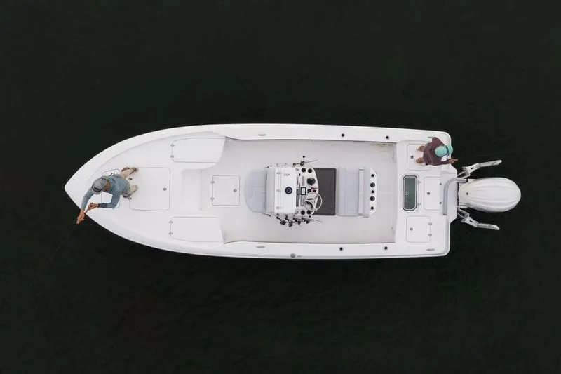 Slide: The Image of Manufacturer Provided Image: Overhead view of 2025 Contender 29 Bay boat with two people fishing. - 5