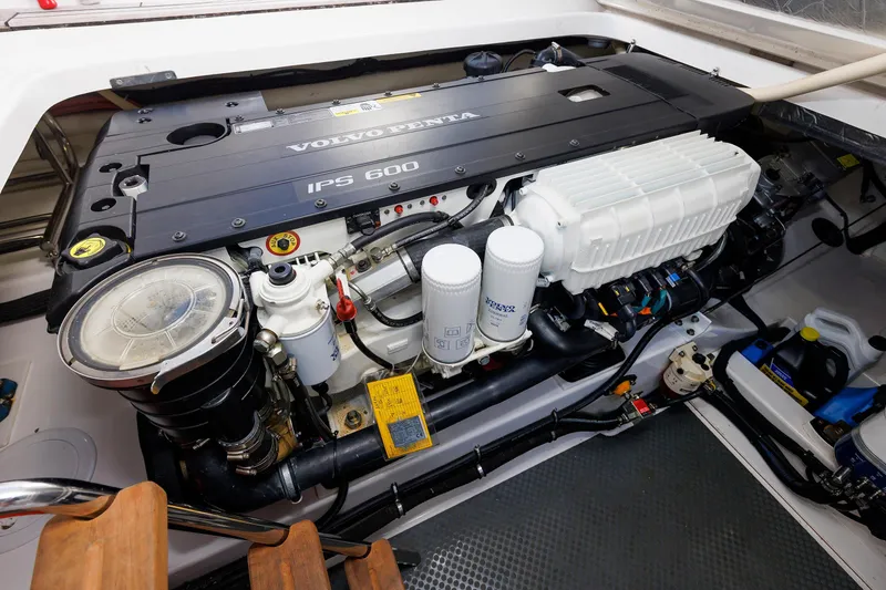 Slide: The Image of Engine room of 2019 Grand Banks 44 Eastbay SX with Volvo Penta IPS 600 engine. - 61