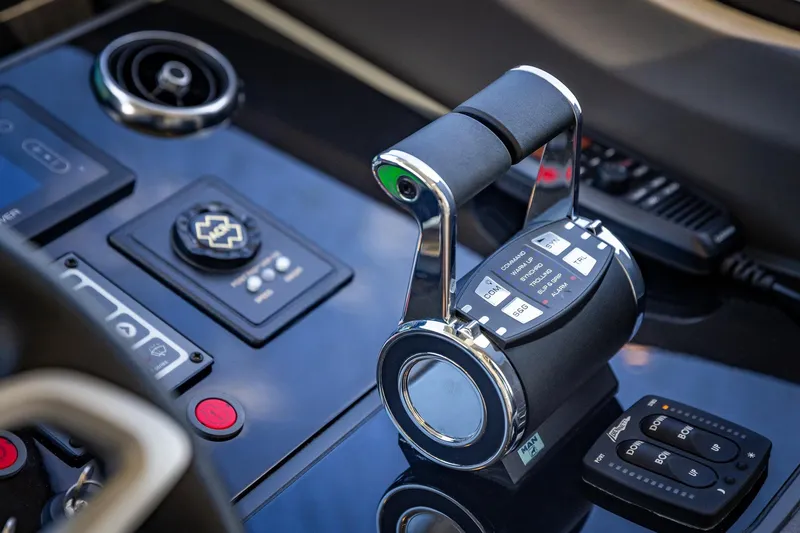 Slide: The Image of Control panel of 2023 Princess Y72 yacht with advanced navigation features. - 46