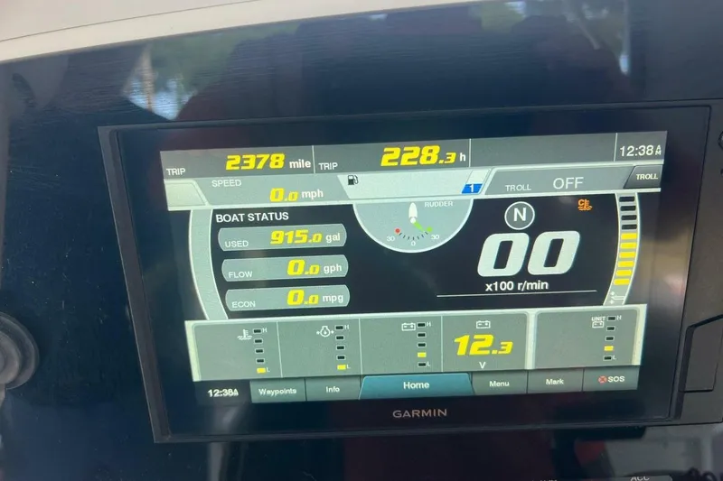 Slide: The Image of 2021 Sportsman Open 232 Center Console boat with "Platinum" branding on the side. - 19