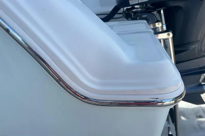 Slide: The Image of Garmin display on 2021 Sportsman Open 232 Center Console showing trip and boat status. - 24