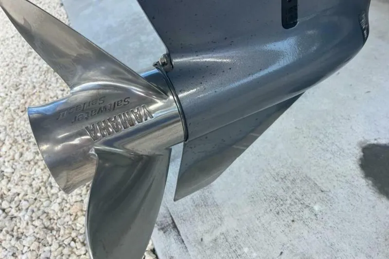 Slide: The Image of 2021 Sportsman Open 232 Center Console boat with Minn Kota trolling motor. - 41