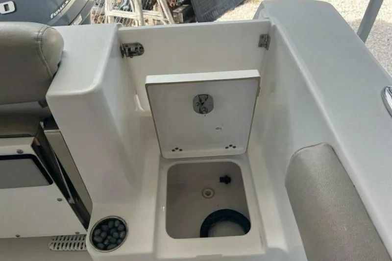 Slide: The Image of Close-up of a Yamaha Saltwater Series II propeller on a 2021 Sportsman Open 232 Center Console. - 46