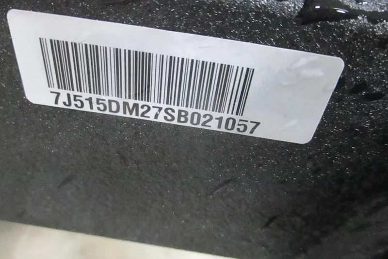 Slide: The Image of Barcode label on Tahoe T21 2025 model with alphanumeric code. - 11